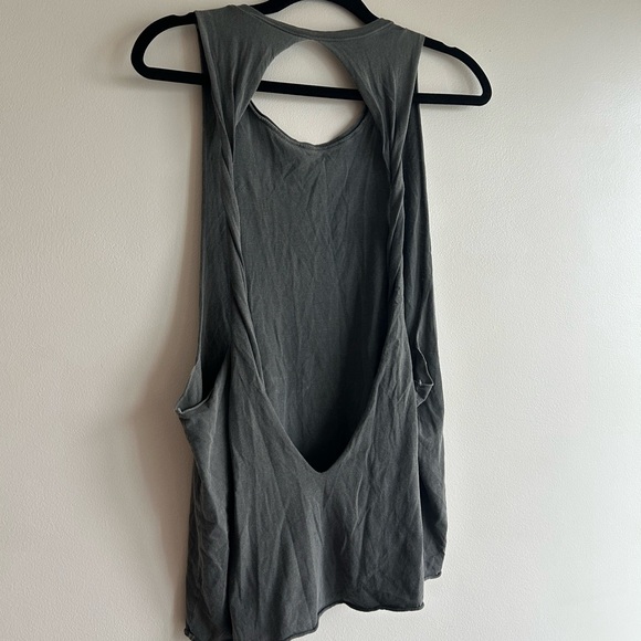 Obey Charcoal  cut out back Tank Top - Picture 2 of 3